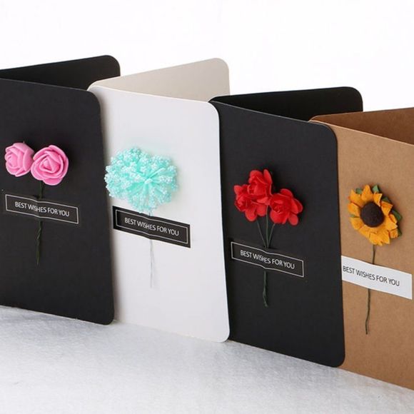 Best Wishes 3D Floral Cards - Birthday Cards Roses, Mother Days Cards, Valentine - Picture 4 of 8